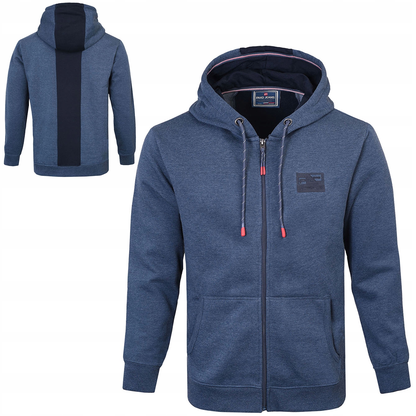 pánská mikina s kapucí na Zip Sportovní Oreo Tmavě Modrá XXXL Pako Jeans