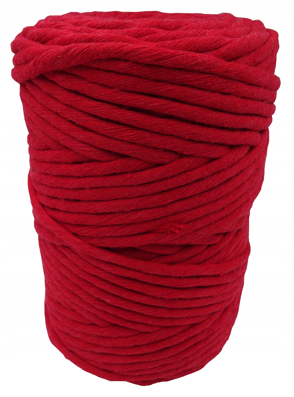 Sznurek 5mm 100m Red 25 bawełna makrama 14302