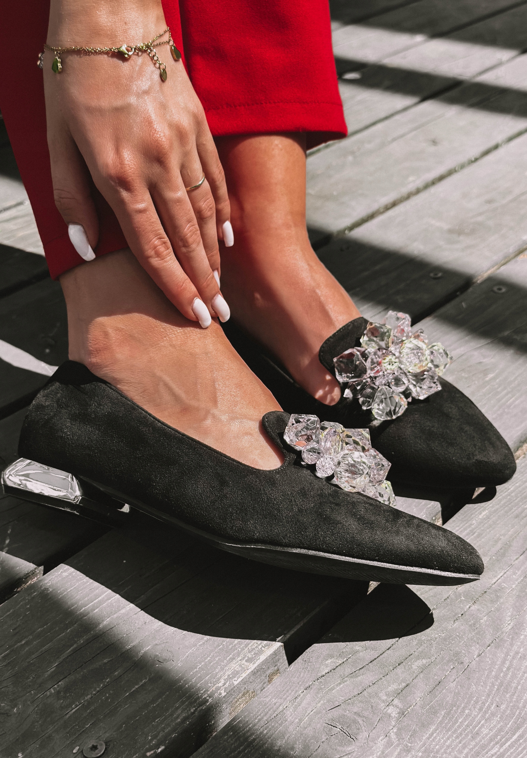 Mokasyny Diamond czarne 39 Wzór dominujący inny wzór