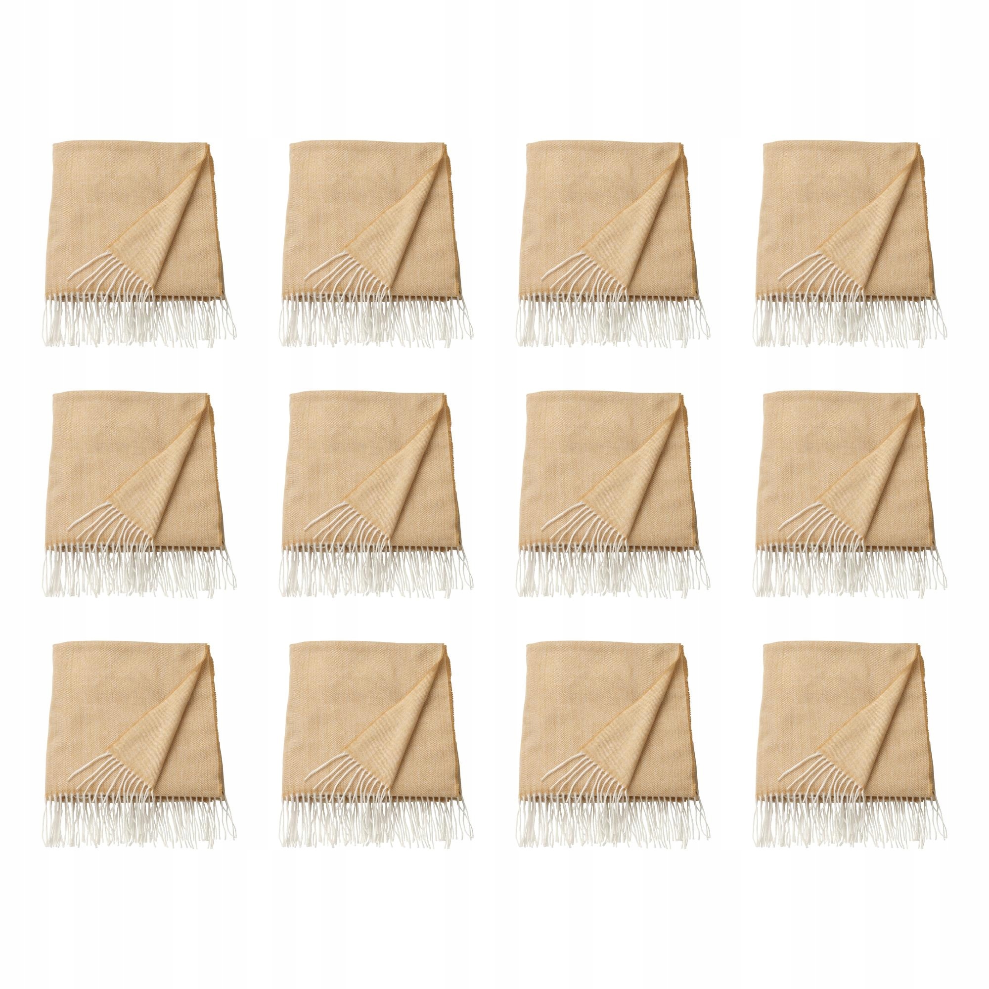 12 ks Holmvi Pled béžovožlutá barva 120 x 160 cm