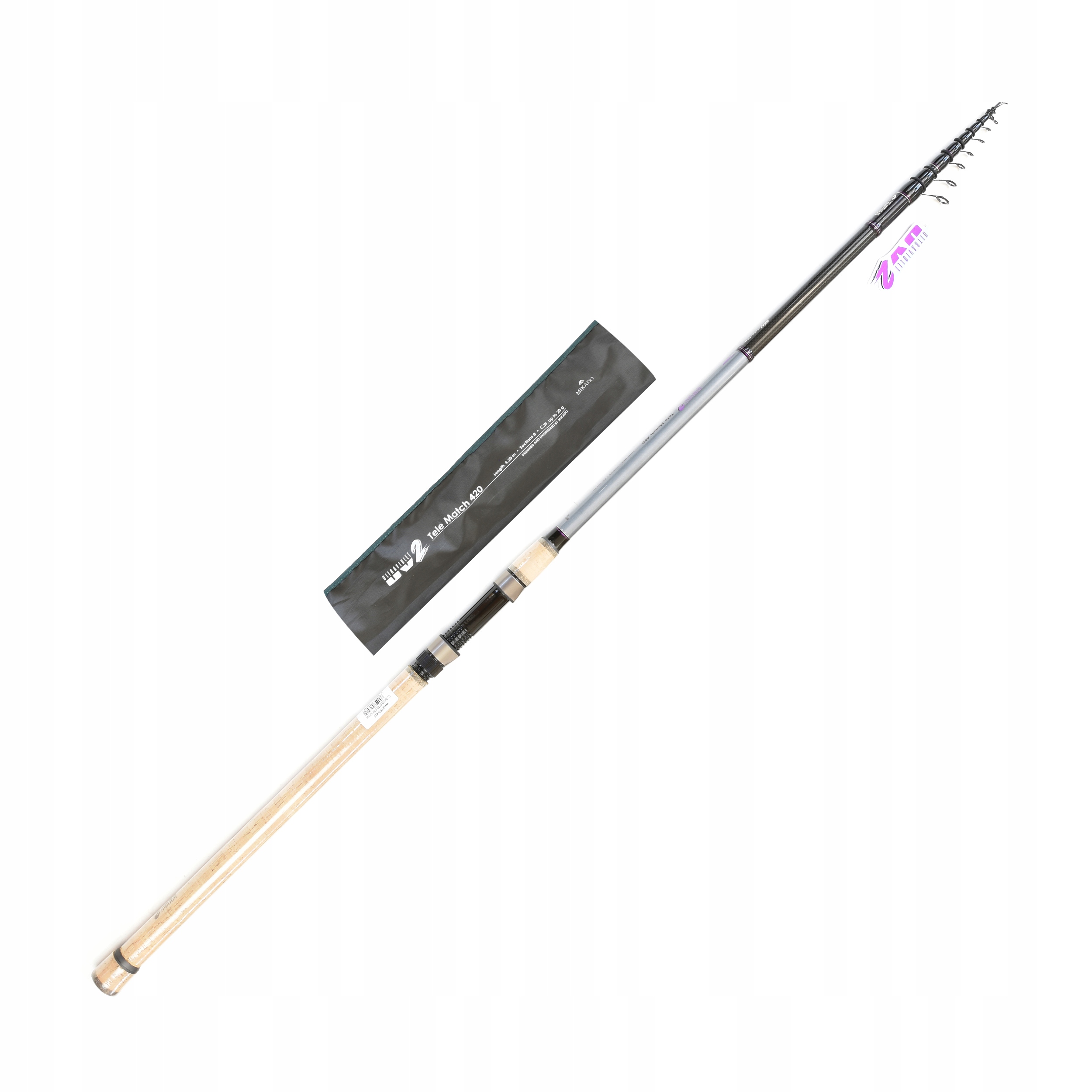 Wędka teleskop odległościówka Mikado Ultraviolet II Tele Match 4.20m 1-20g