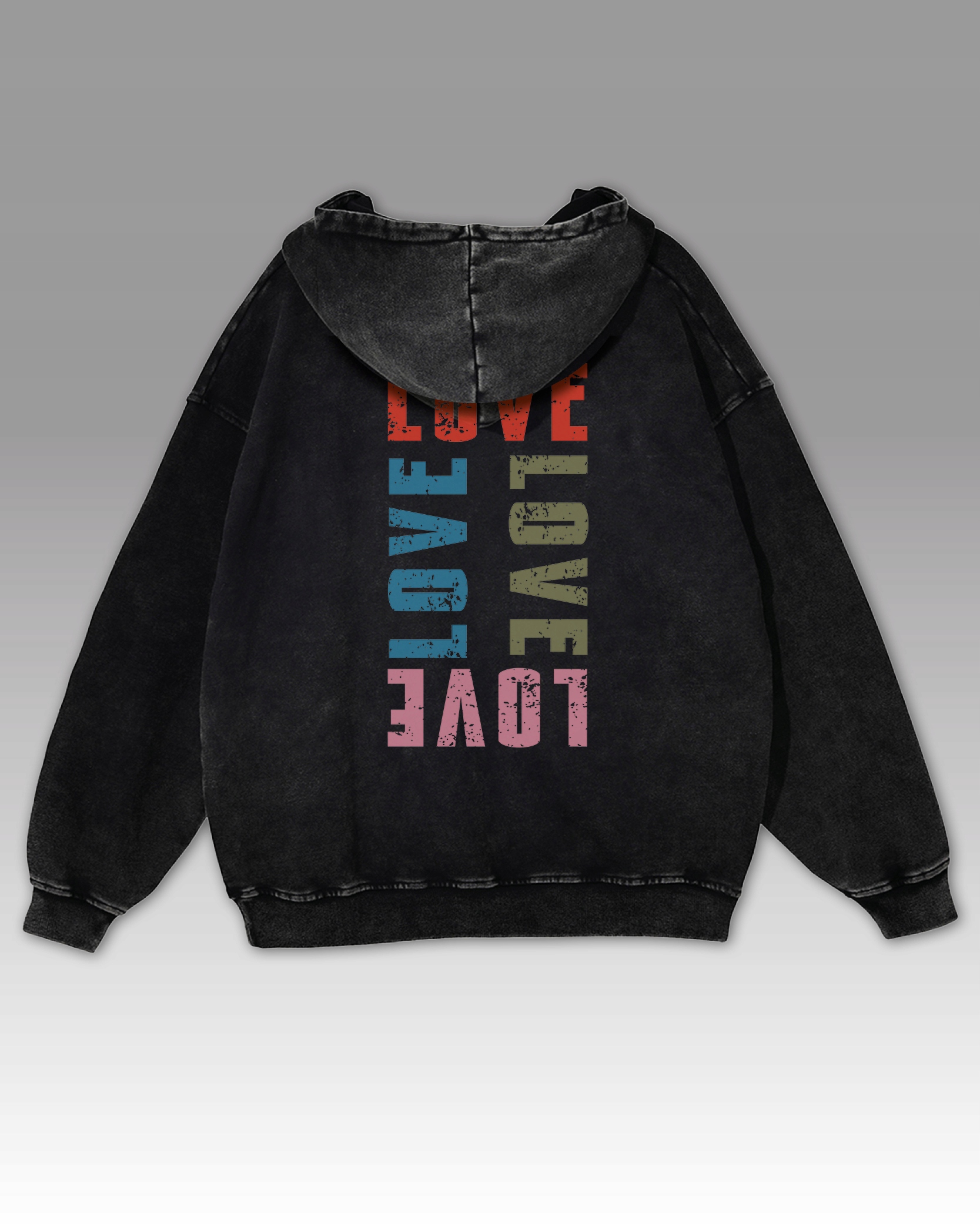 Mikina Colors of Love Barvy lásky Minimalismus Symbol Černá L