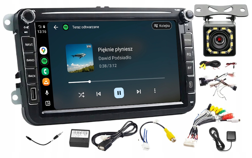 Rádio Navigácia Carplay Android Gps Vw Sharan 2010-2022 Bt 4GB 64GB
