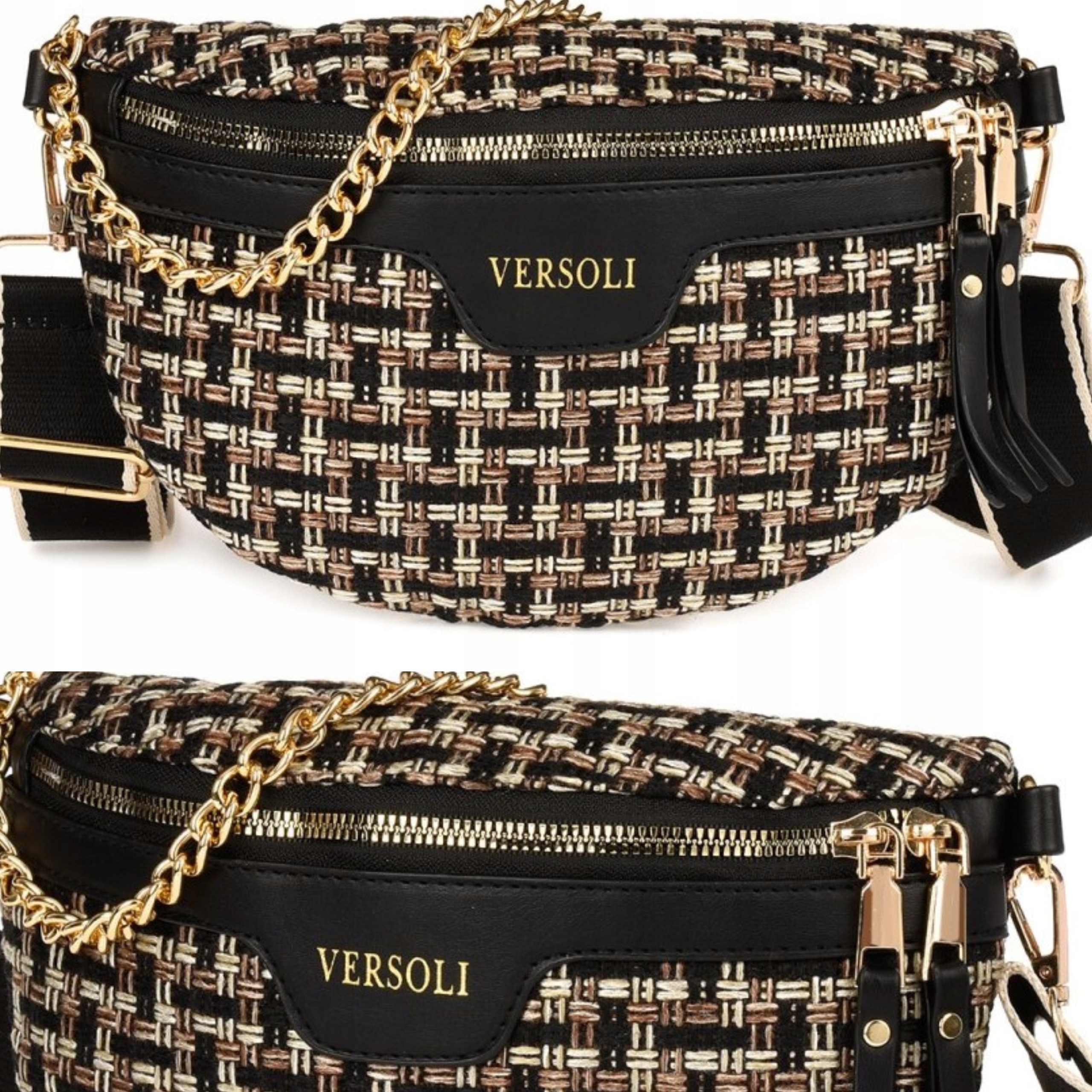 

Torebka Damska Listonoszka Saszetka Nerka Czarna