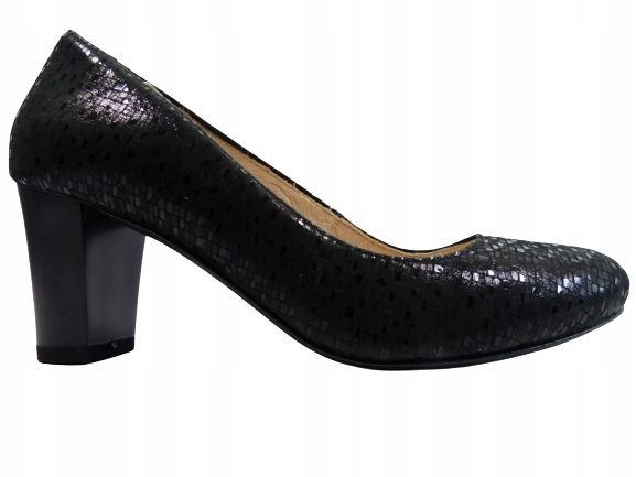 černé lodičky na podpatku pohodlné, stabilní Dapi 37