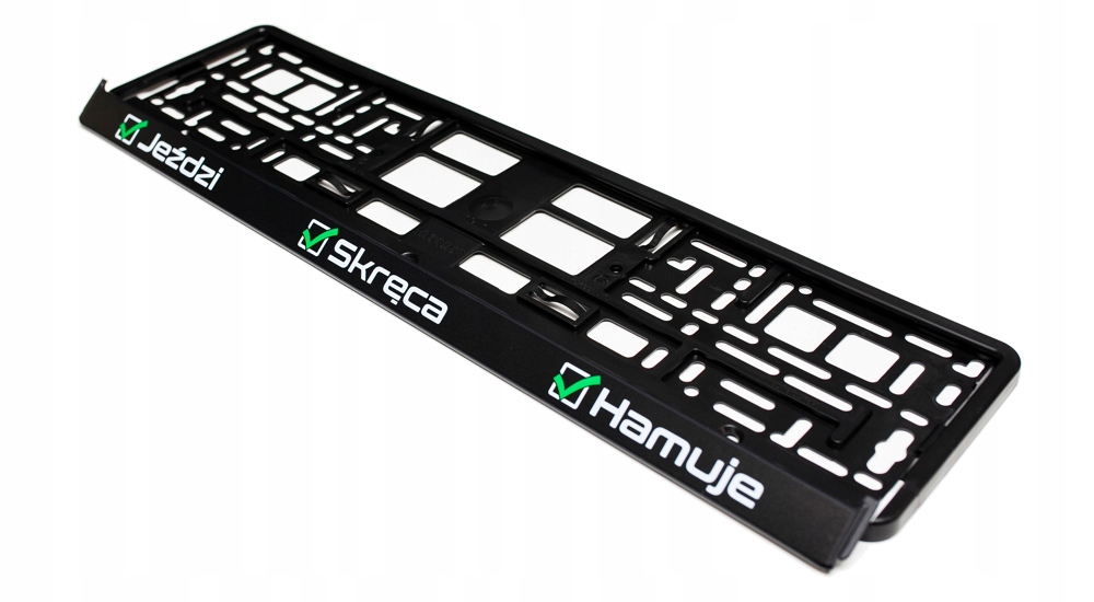 Ramka rejestracyjna Jeździ Skręca Hamuje do samochodu Bmw Opel Kia Ford Vw