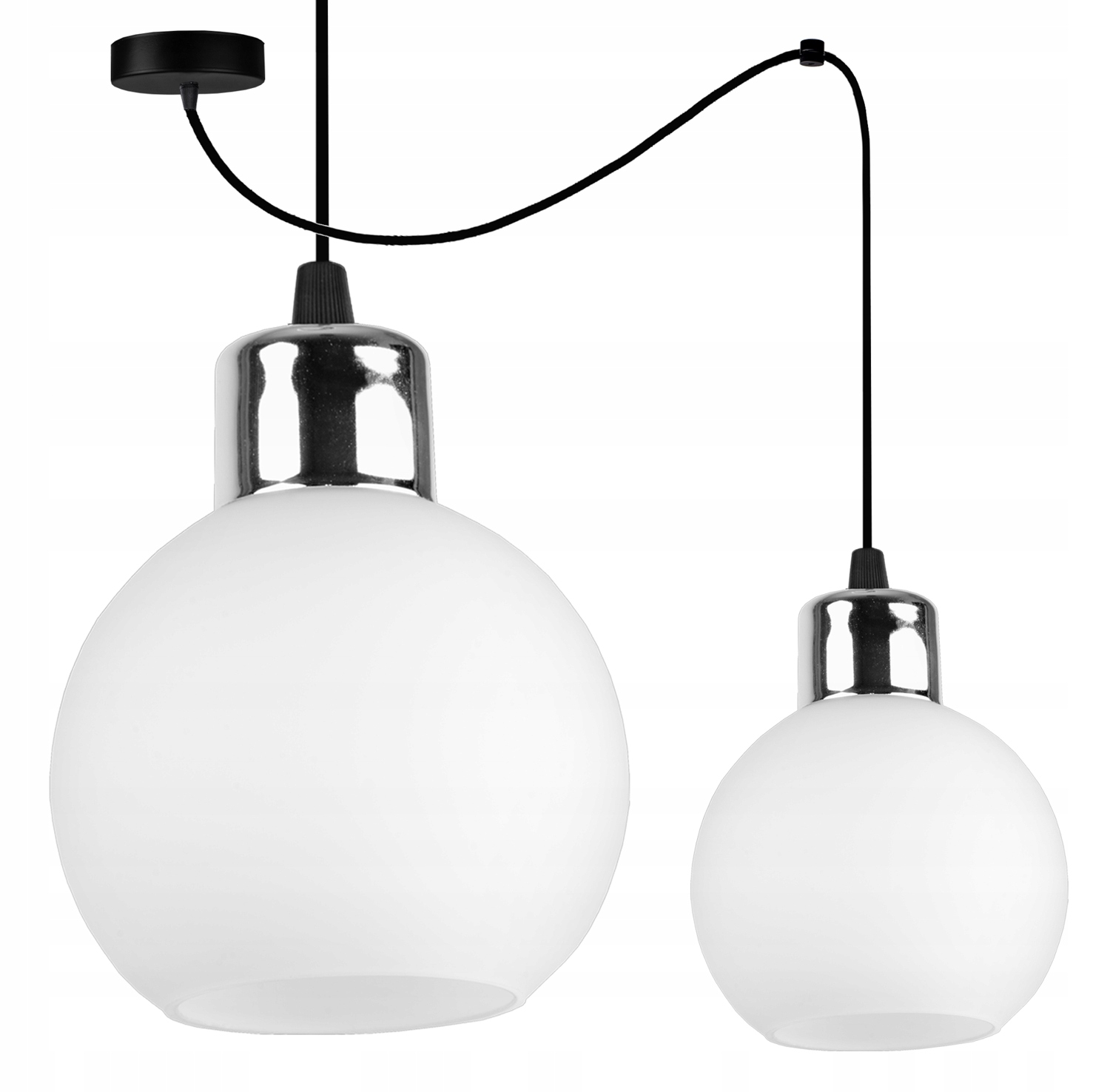 

Szklana Lampa Wisząca Sufitowa Żyrandol Pająk Kule