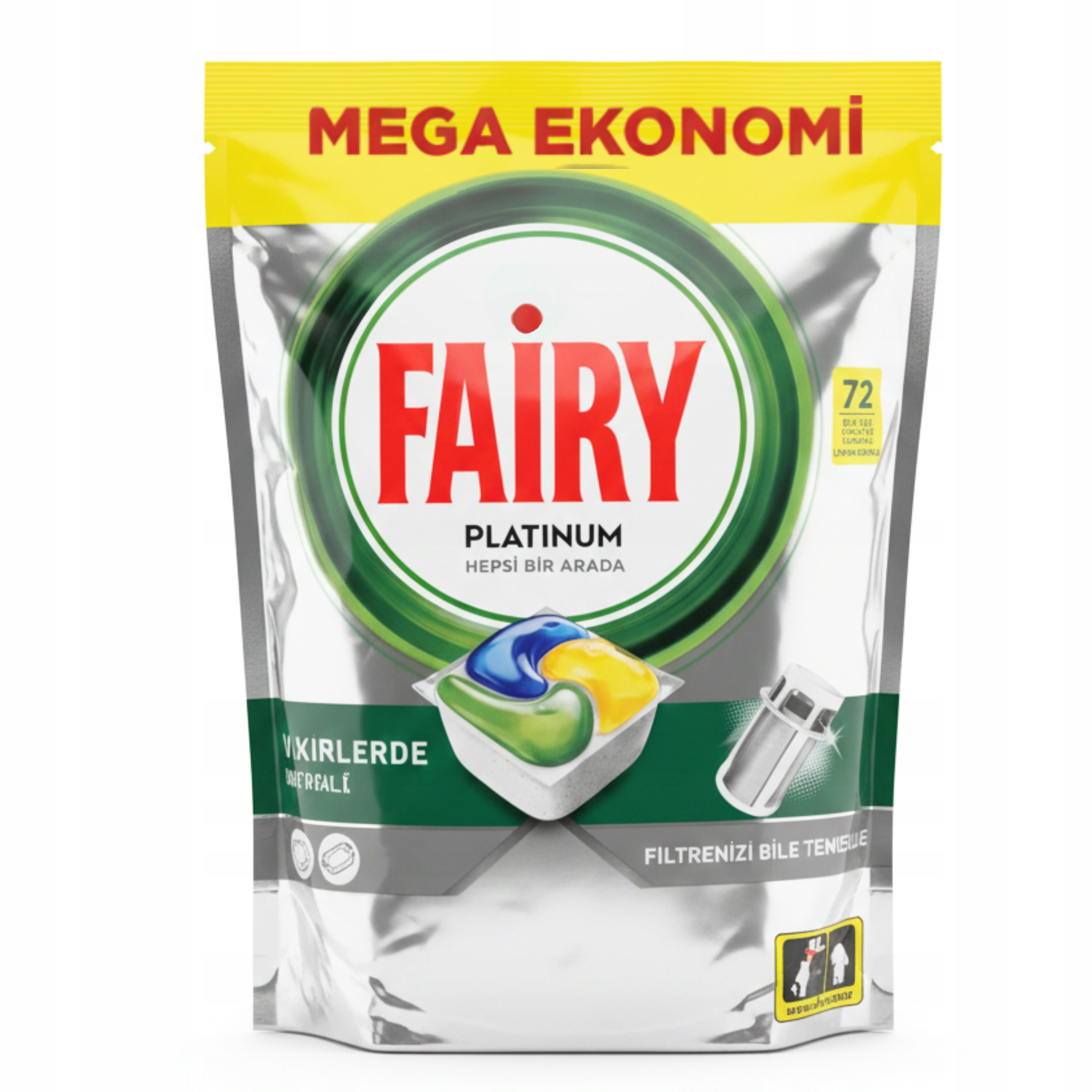 Levně Fairy Kapsle Do Myčky Platinum All in One 72 ks
