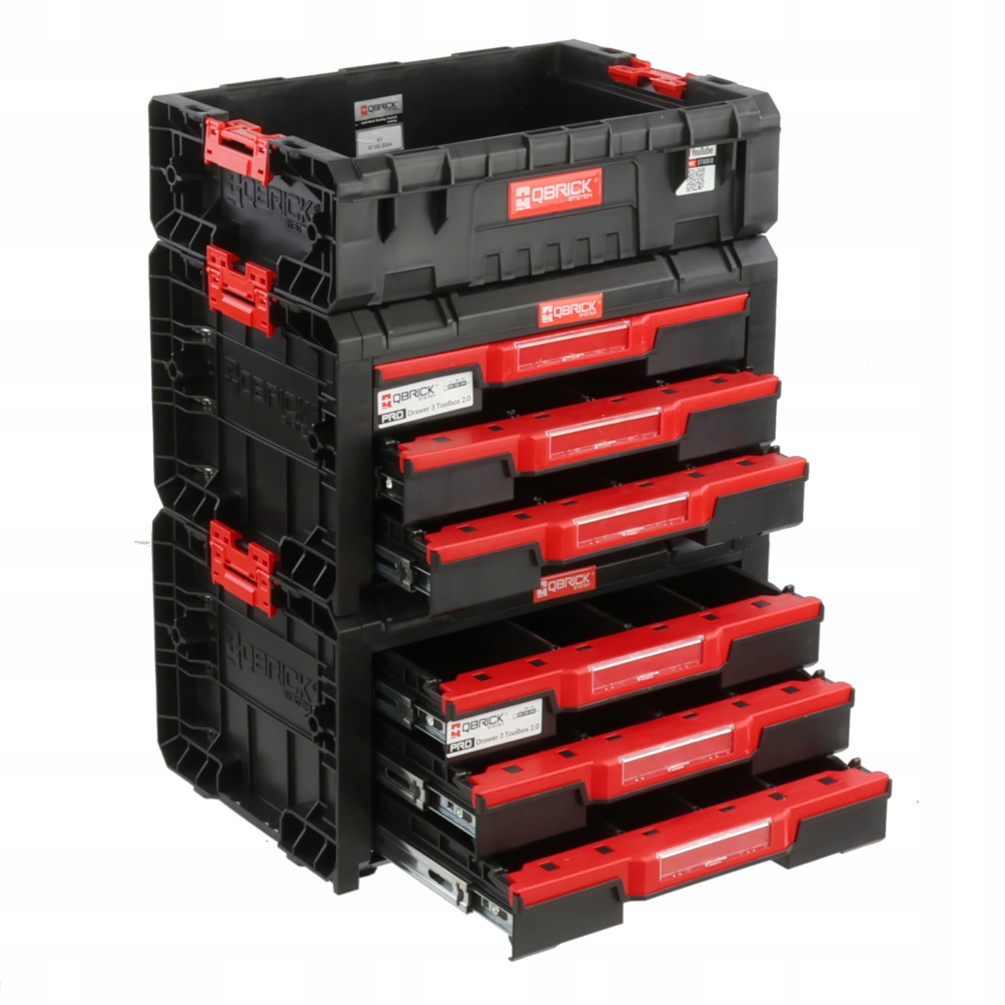 Organizér na nářadí 2 zásuvky box H 62 cm modul Pro dílna