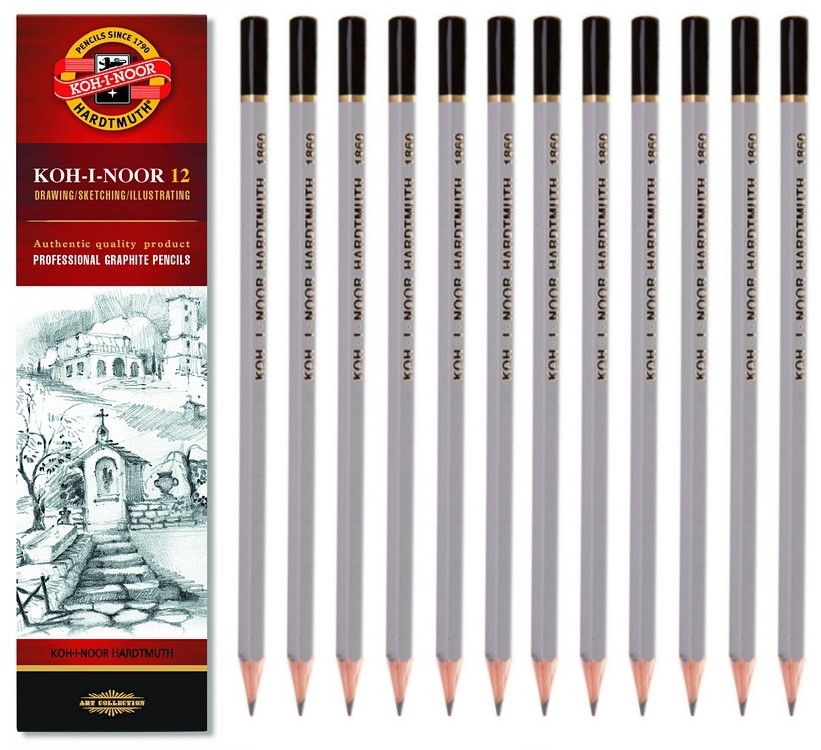 OŁÓWEK 3H GOLDSTAR 1860 Zestaw 12 sztuk KOH-I-NOOR