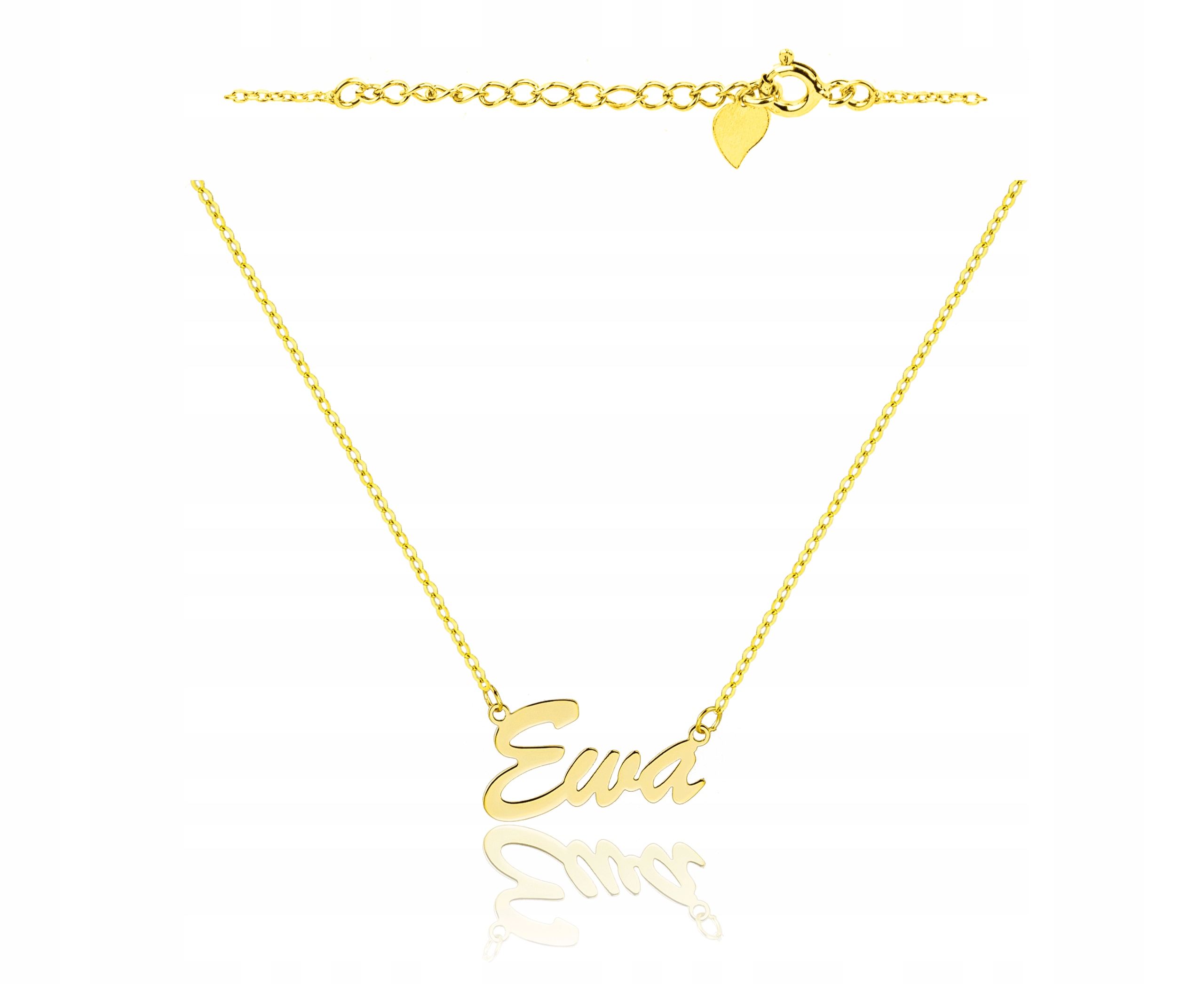 Pozlacený náhrdelník se jménem Ewa 925 gravírování