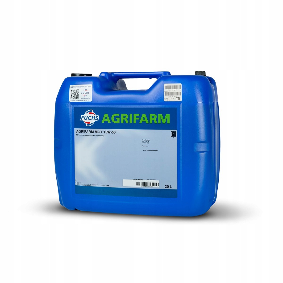 FUCHS AGRIFARM MOT 15W50 20L.