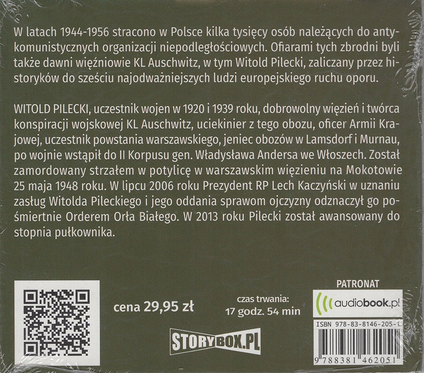 ROTMISTRZ PILECKI - ADAM CYRA - AUDIOBOOK Nośnik audiobook CD
