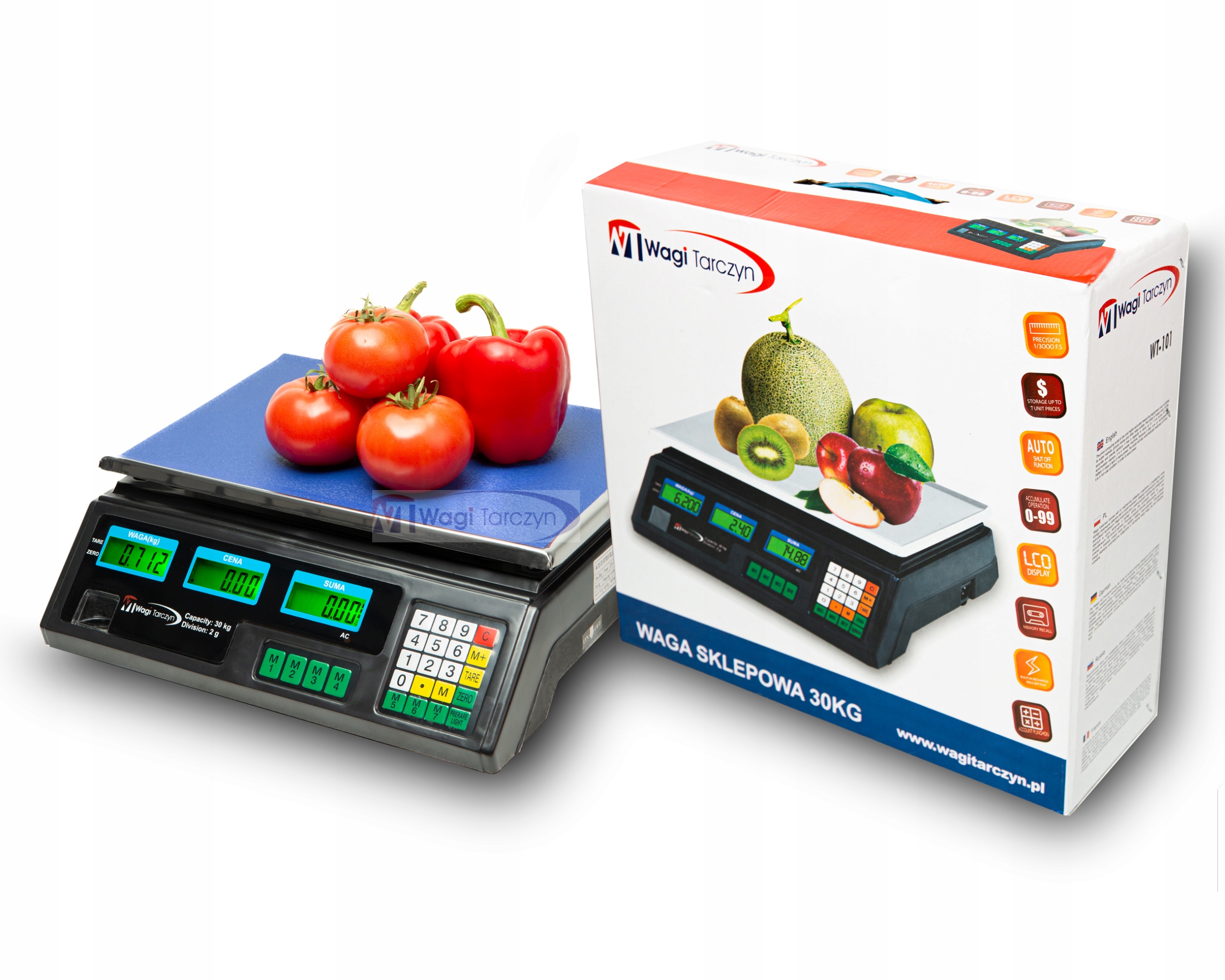 WAGA SKLEPOWA 30KG /2g ELEKTRONICZNA MAGAZYNOWA Marka Wagi Tarczyn