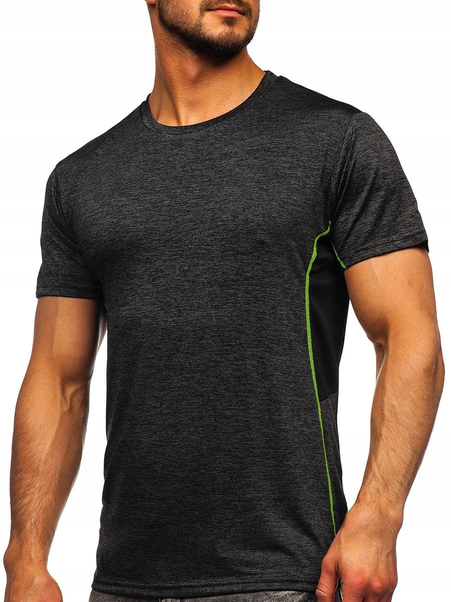 

T-shirt Męski Treningowy Czarny HM073 DENLEY_2XL