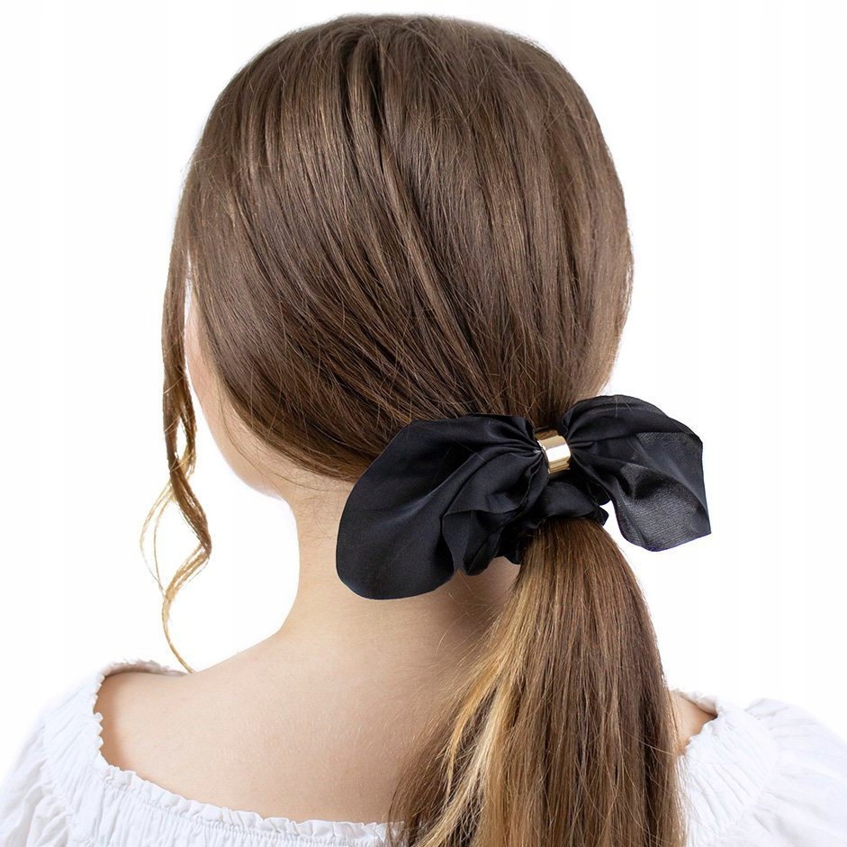 GUMKA do włosów APASZKA SCRUNCHIES frotka CZARNA Model 36880