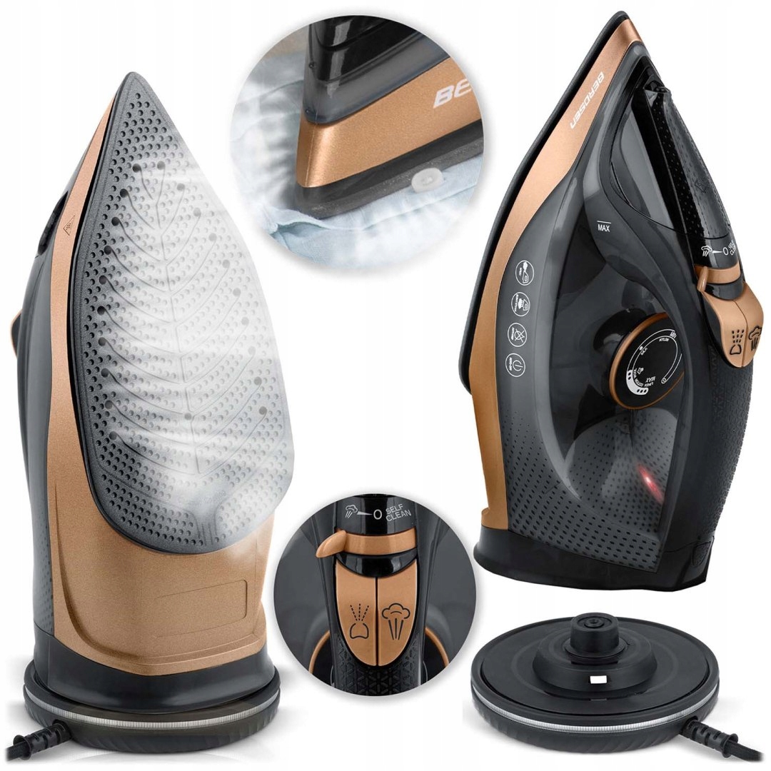 Žehlička 2600W Berdsen BD-333 s keramickým povrchem Berdse