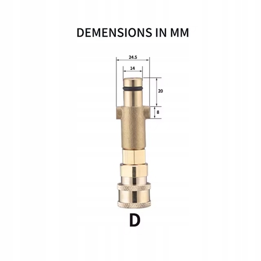 SZYBKOZŁĄCZKA ADAPTER PRZEJŚCIÓWKA Quick Connector 1/4 do NILFISK LUB STIHL Marka inna