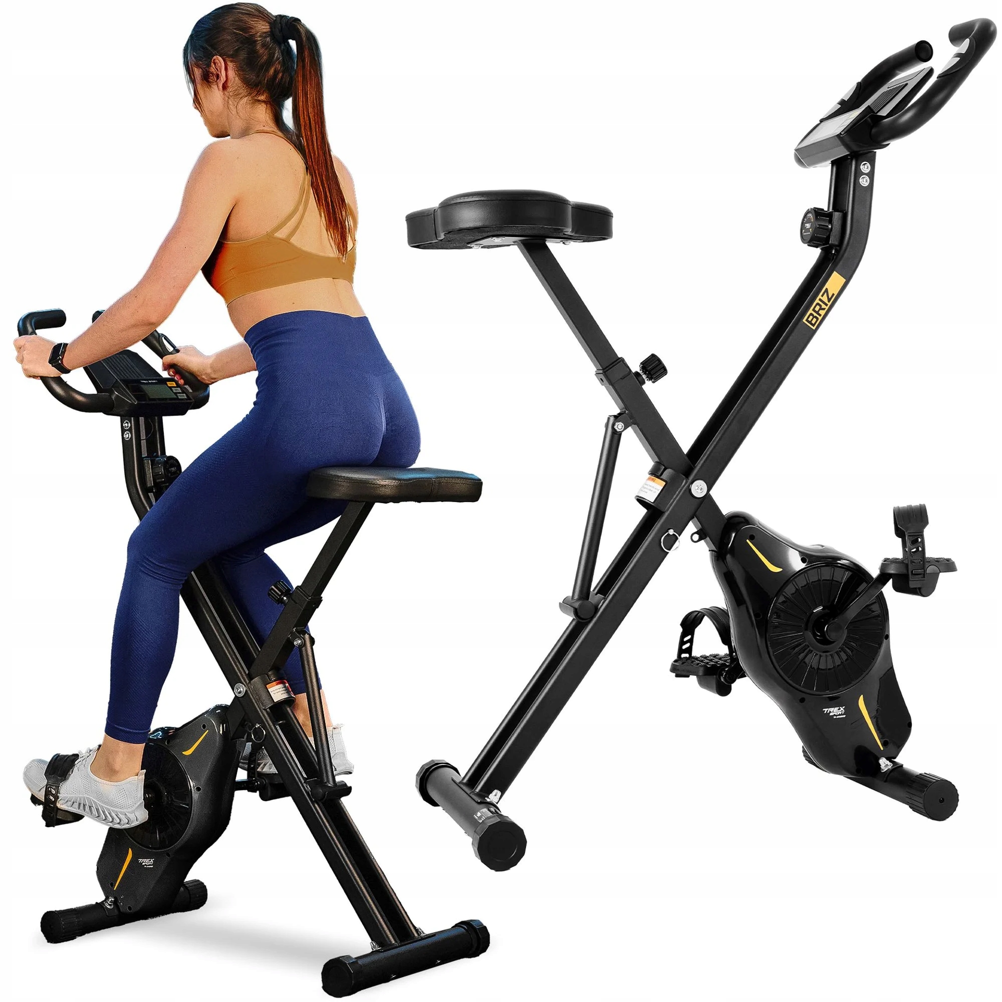 Rower treningowy stacjonarny rowerek do ćwiczeń fitness składany Trex Sport