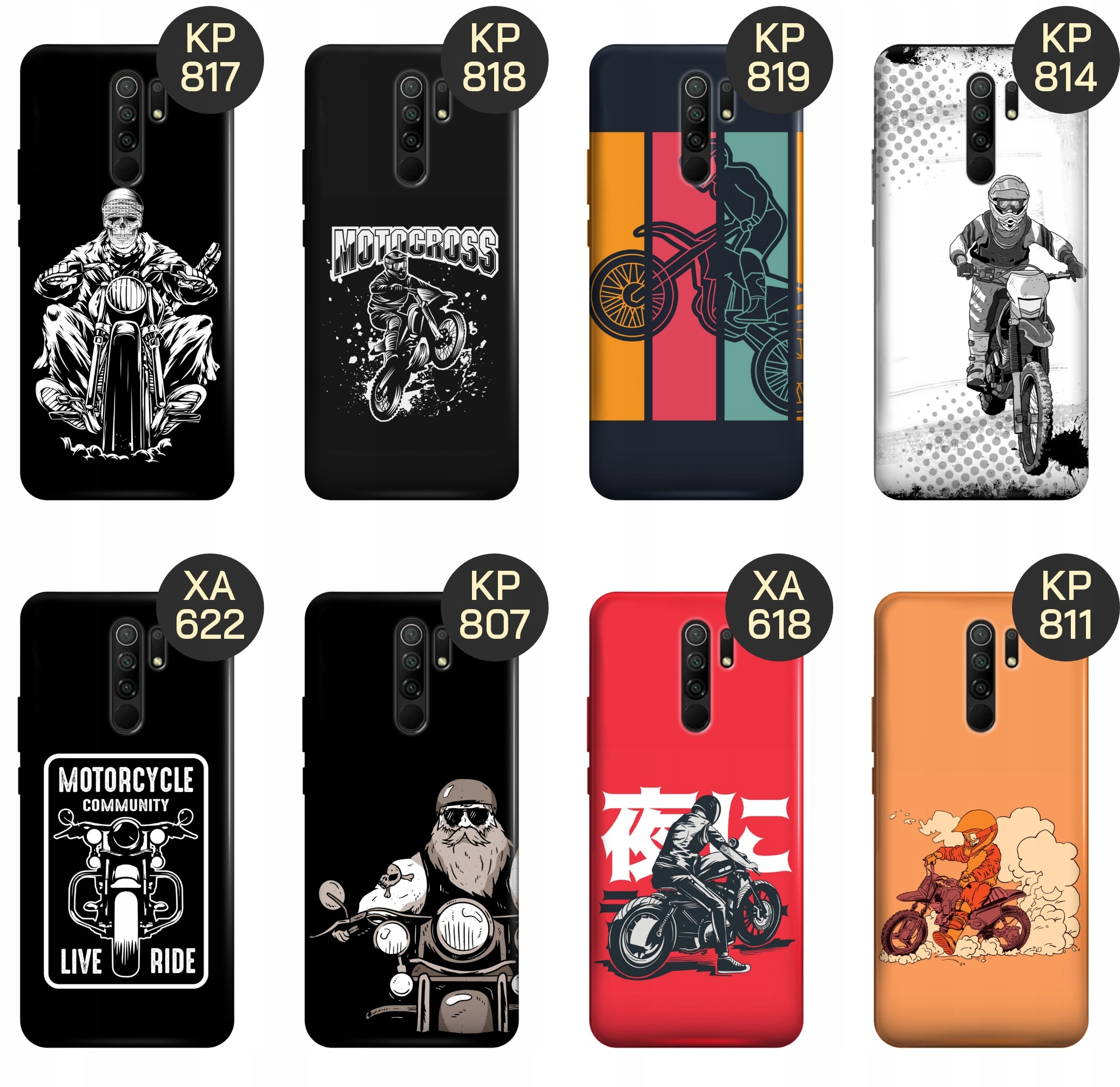 ETUI DO XIAOMI REDMI 9 WZORY MOTOCYKLE MOTOR MOTOROWER OBUDOWA POKROWIEC Kod producenta HC-CASE0069-921567 ZE WZOREM