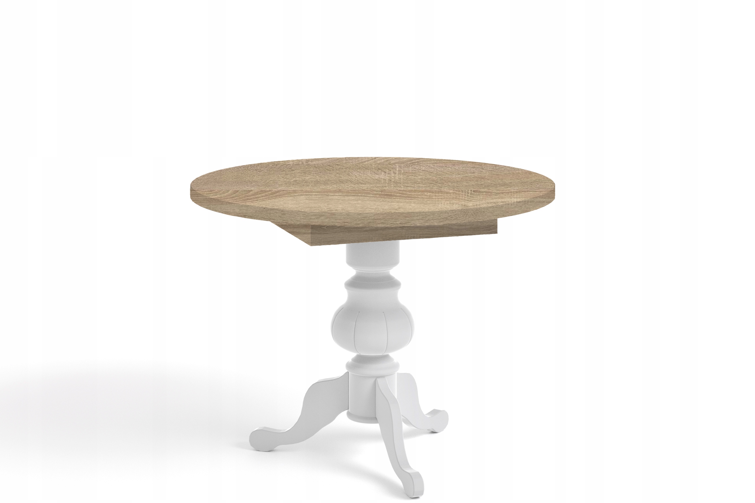 Stół okrągły dąb sonoma na jednej nodze 90/130