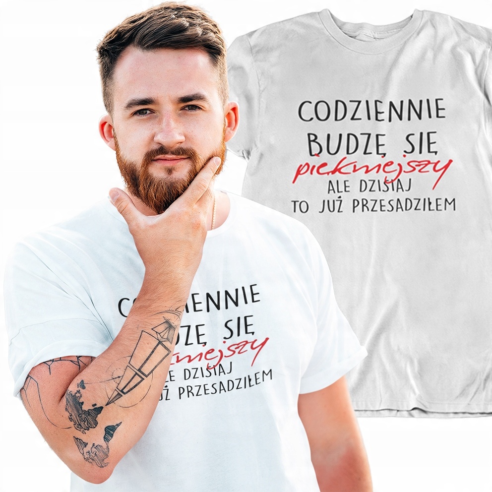 

Koszulka Dla Chłopaka Budzę Się Piękniejszy Tshirt