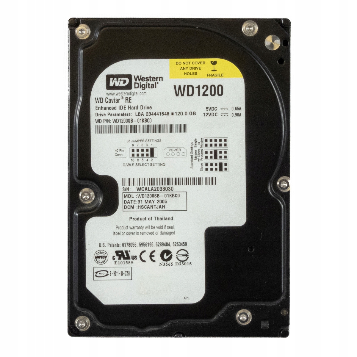 Wd Caviar Re 120GB 7.2K 8MB Ata 3.5'' WD1200SB-01KBC0