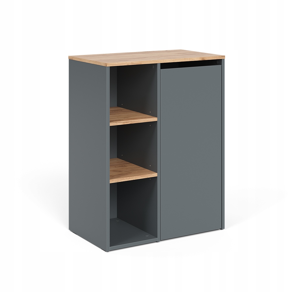Koupelnová skříňka Antracit/dub kraft zlatý 68x88.2x40.5, Viktor 55164