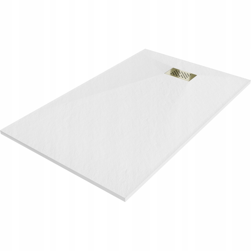 Mexen Hugo obdélníkový sprchový kout Smc 140 x 80 cm, bílý, zlatý kryt 42