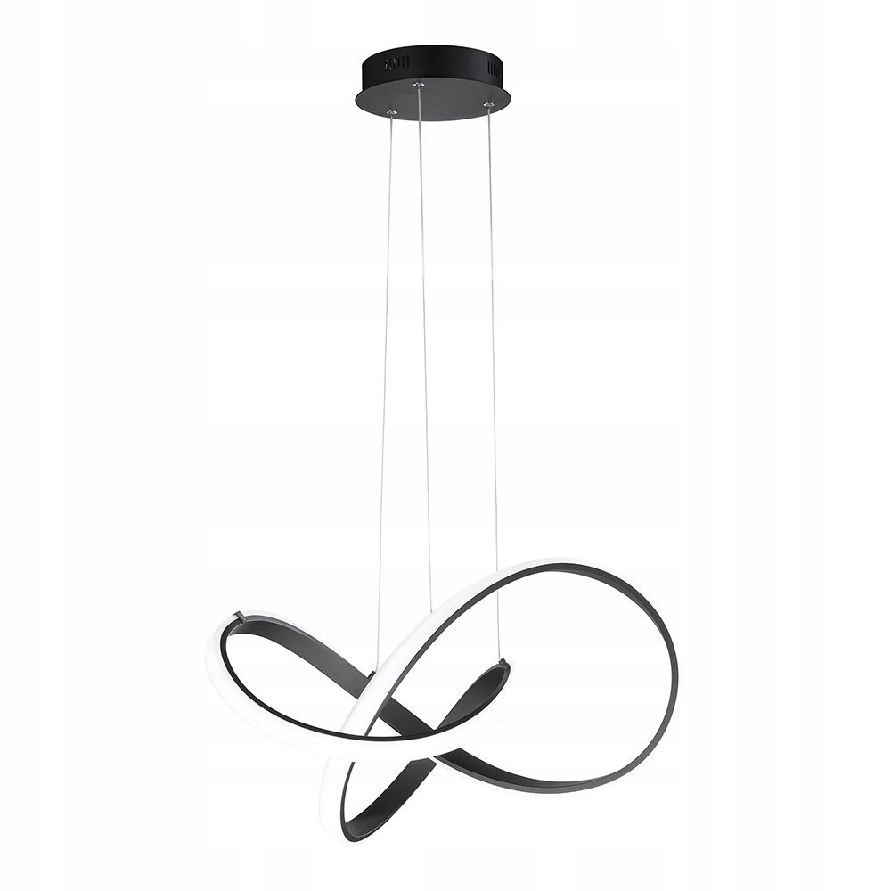 Čierna originálna závesná lampa s Led krúžkami 44W Indigo do obývačky