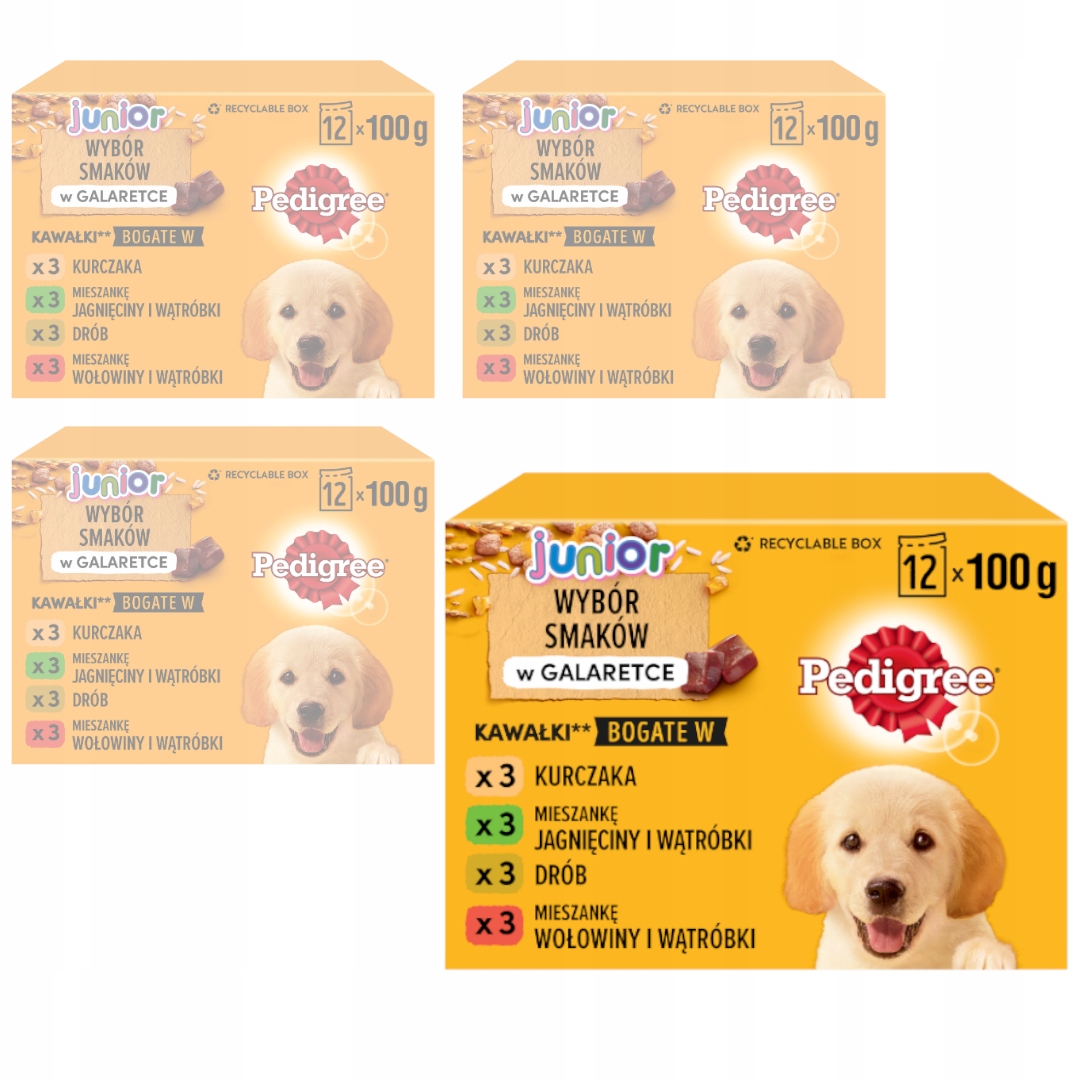 Levně Pedigree Junior Výběr Příchutí V Želé 48x100g