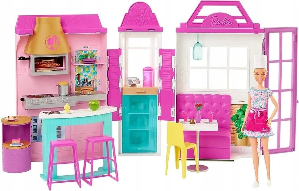 BARBIE Zestaw Restauracja + Lalka HBB91