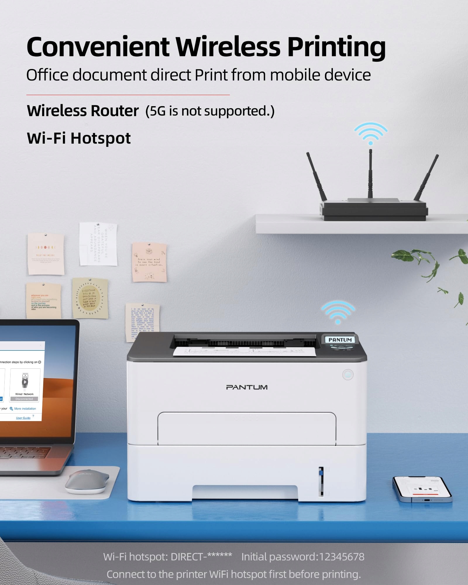 PANTUM P3018DW Drukarka Laserowa Mono 30 Stron/Min Duplex WiFi Biuro — miniatura 3