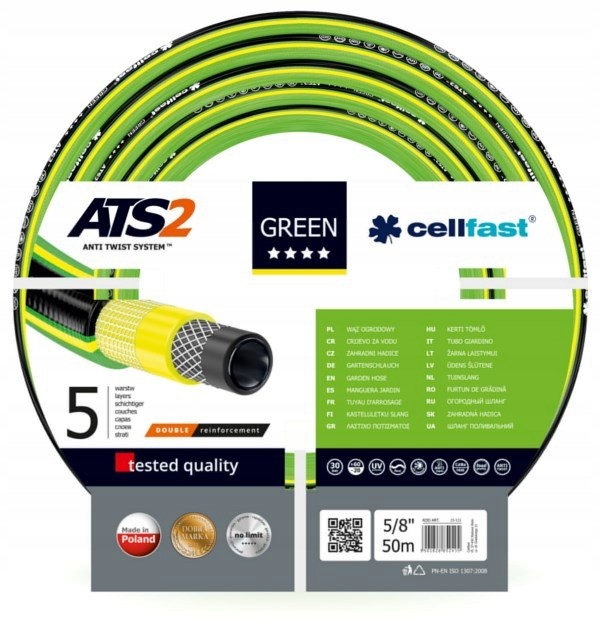 Cellfast Záhradná Hadica Green ATS2 Veľkosť: 5/8" Dĺžka: 50 m