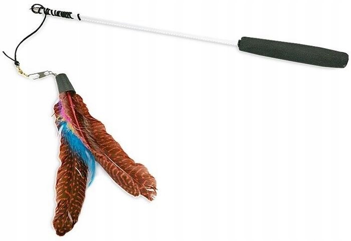

Wędka dla kota z piórami Rozsuwana Teleskopow 94cm