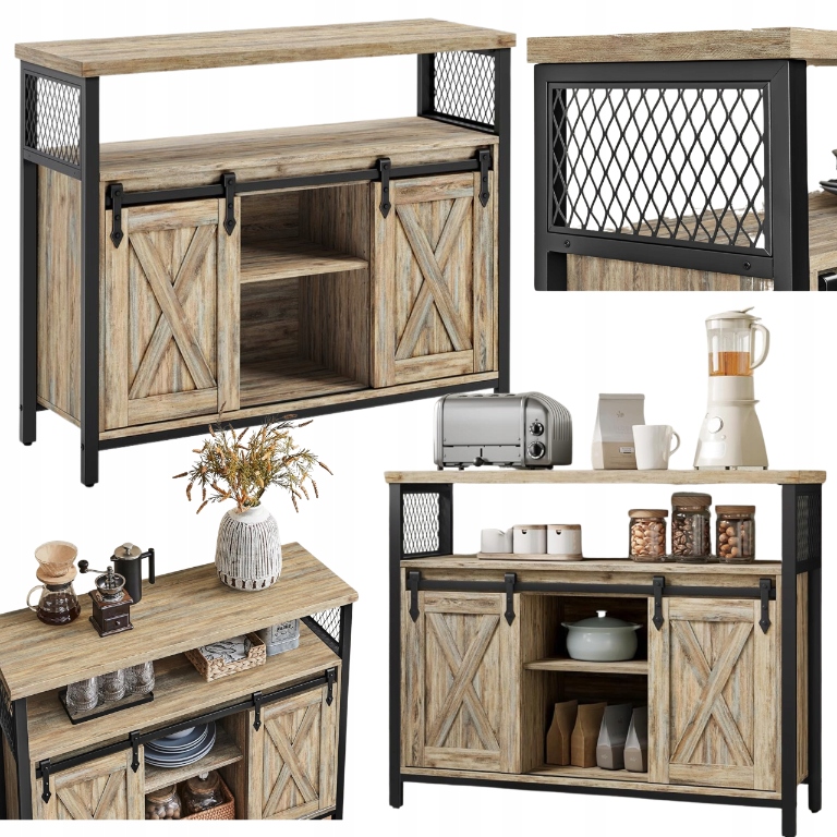 Skriňa s pracovnou doskou Komoda Regál s posuvnými dverami do kuchyne