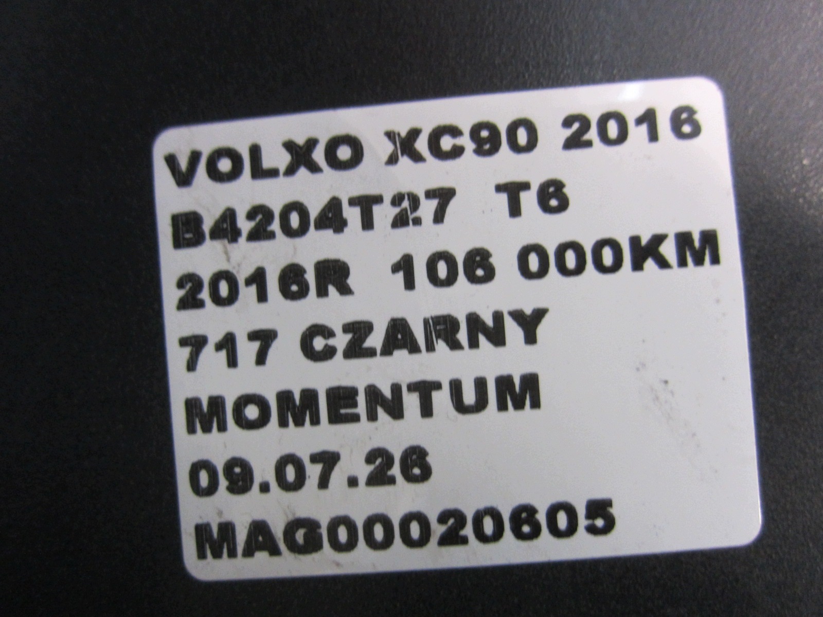 VOLVO XC90 II support panel for radiators complete 2.0 T6 T27 XC 90 pillar radiator