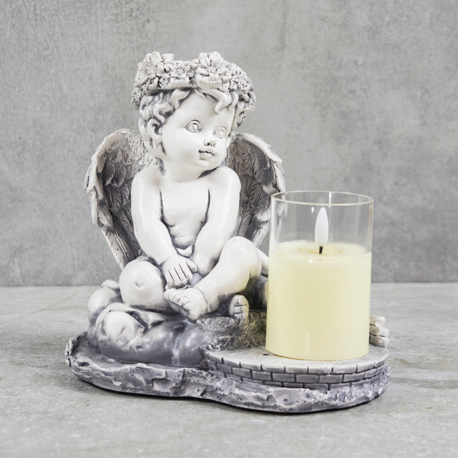 ZNICZ GIPSOWA FIGURKA NAGROBNA LAMPA LED 3XAAA Typ inny