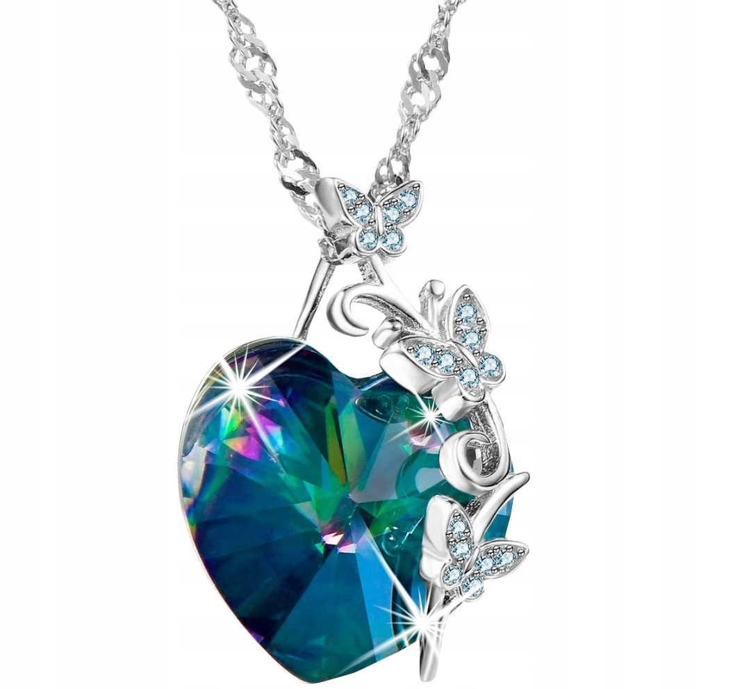 Stříbrný Náhrdelník Dámský Řetízek S Přívěskem Na Vánoce Srdce Stříbro 925