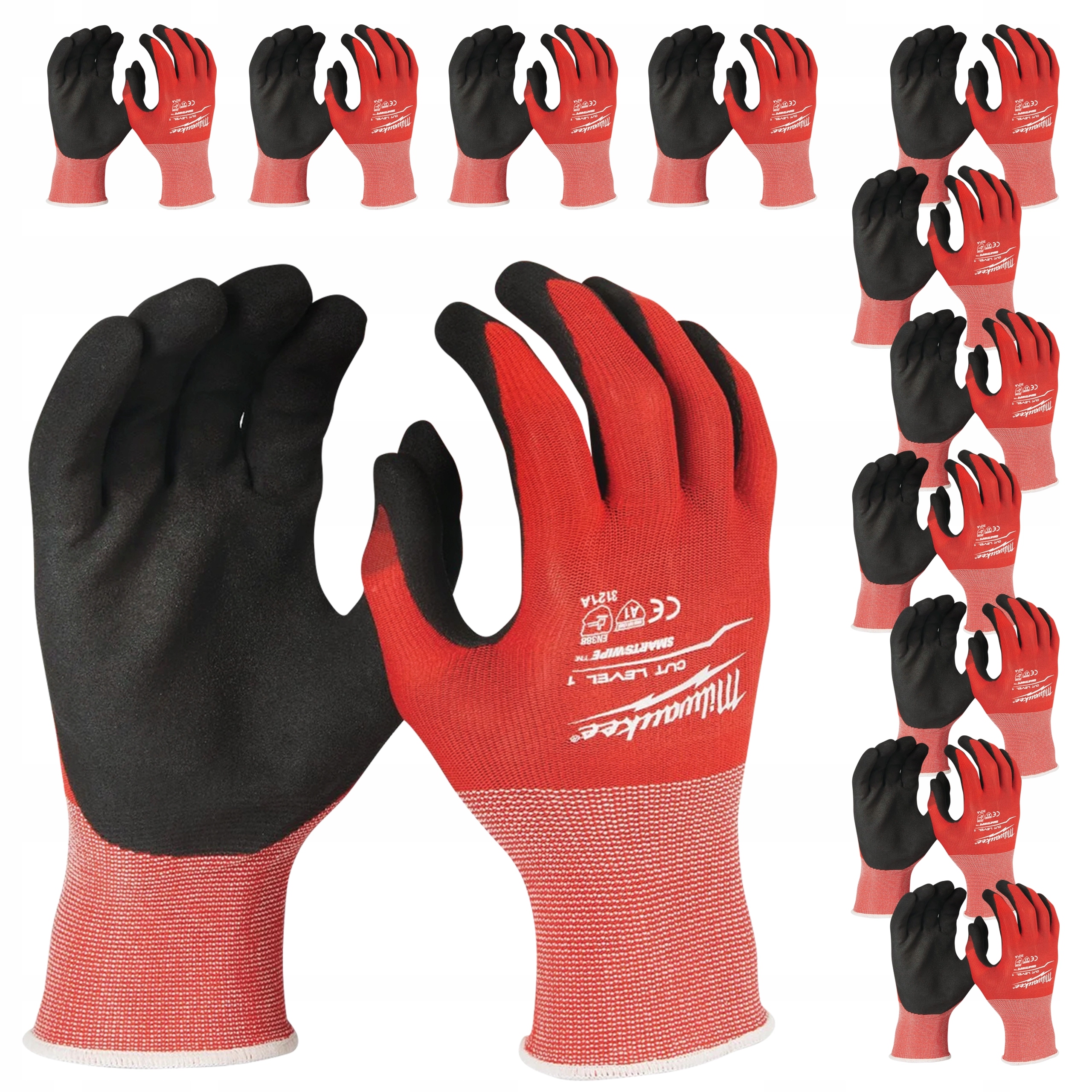 Rękawice odporne na przecięcia Milwaukee robocze rozm. XL ochronne 12 par