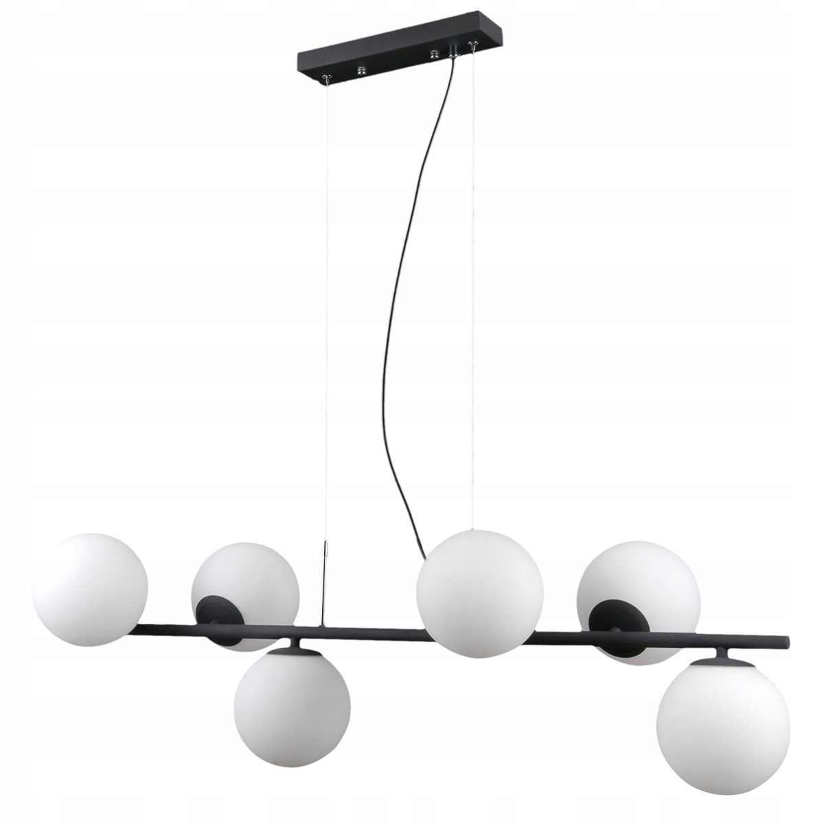 Lampa wisząca Raddi Italux czarna 6-punktowa do salonu