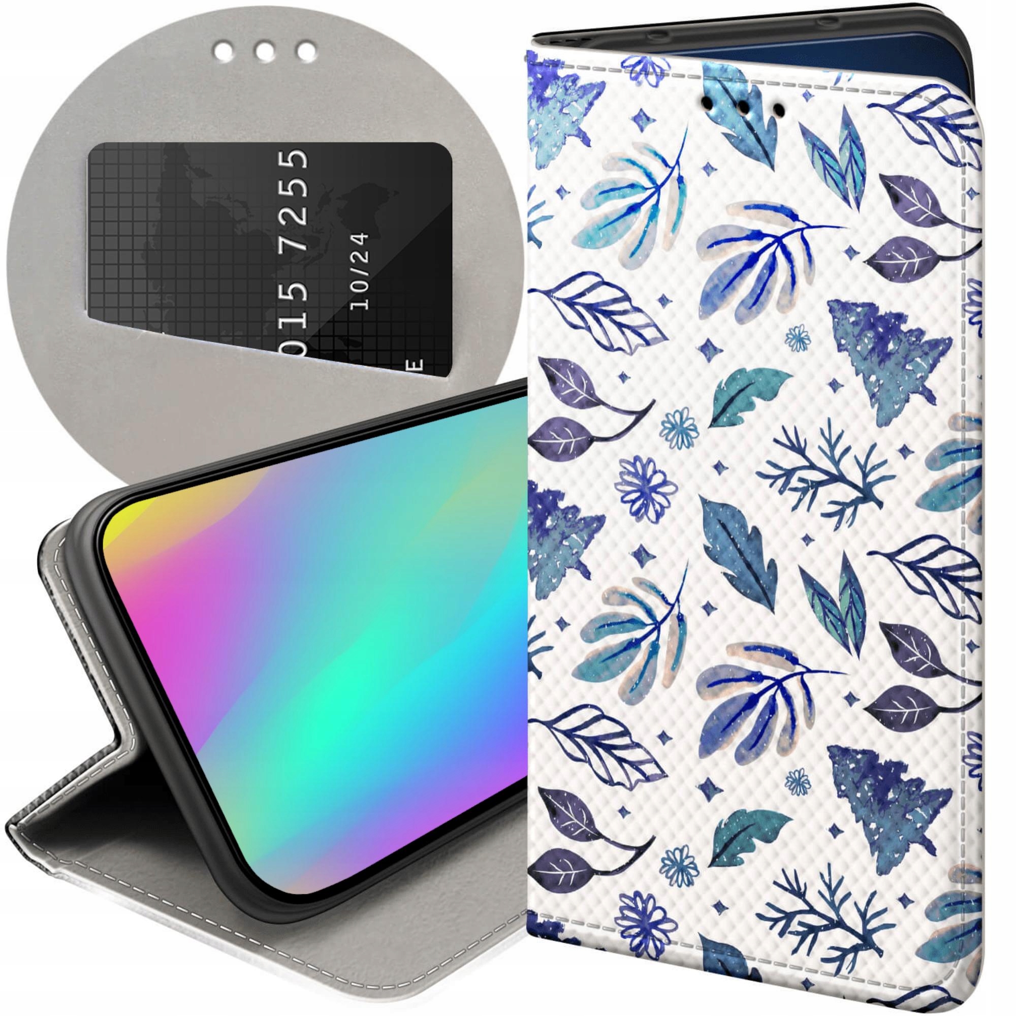 Etui Z Klapką Do Samsung Galaxy J7 2017 Zima Śnieg Śnieżynki Winter