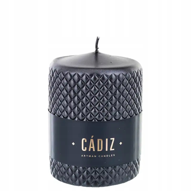 

Świeca Dekoracyjna Czarna Walec 12cm/Ø9cm