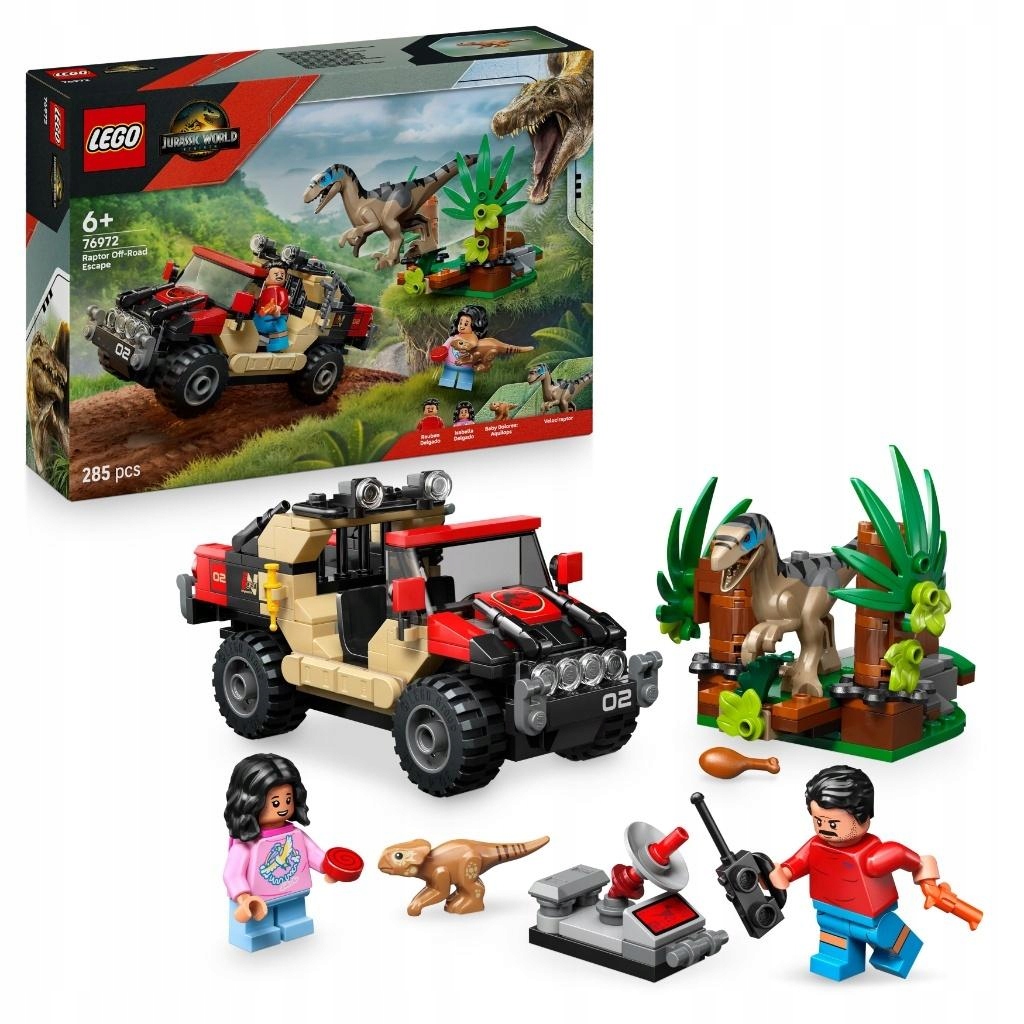 Lego Jurský Svět 76972 – Útěk terénem před raptorem