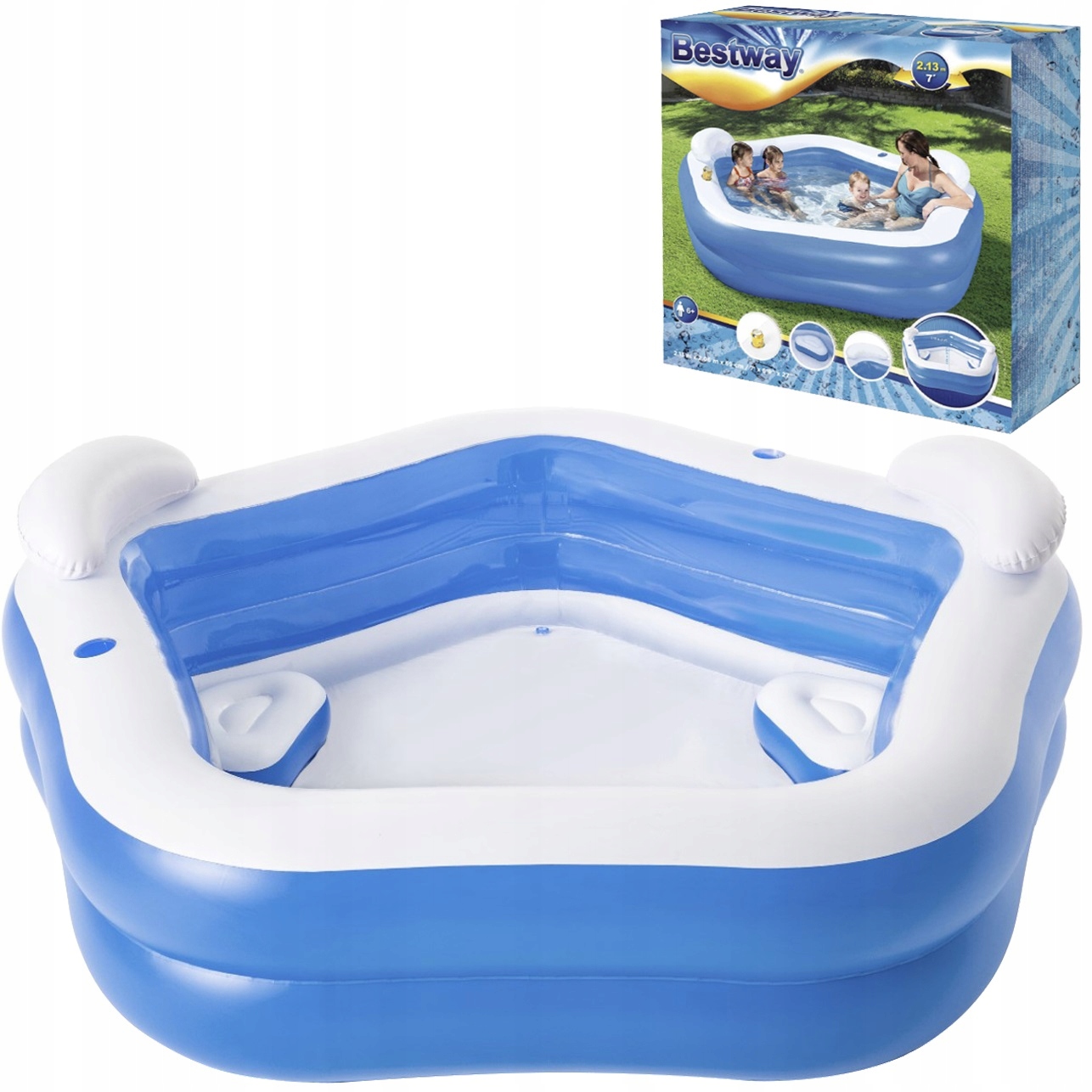 Dmuchany Basen Ogrodowy Z Oparciami Basen Rodzinny