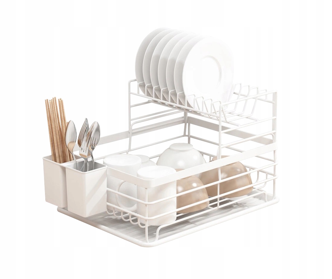 

Dwupoziomowa Suszarka Do Naczyń Ociekacz Biała