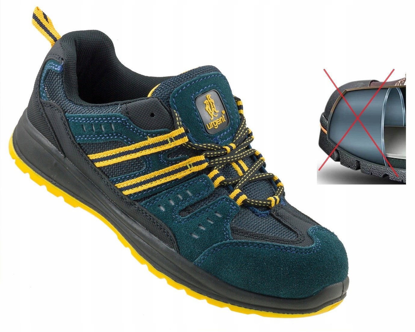 Buty robocze Bez Podnoska męskie 241 Ob półbuty Lekkie skórzane 40