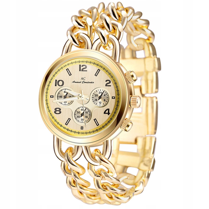 Klasyczny Zegarek damski złoty srebrny