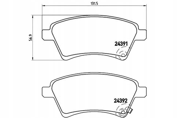 Brembo Brzdové Destičky Fiat Sedici 06- Asistent řidiče #28