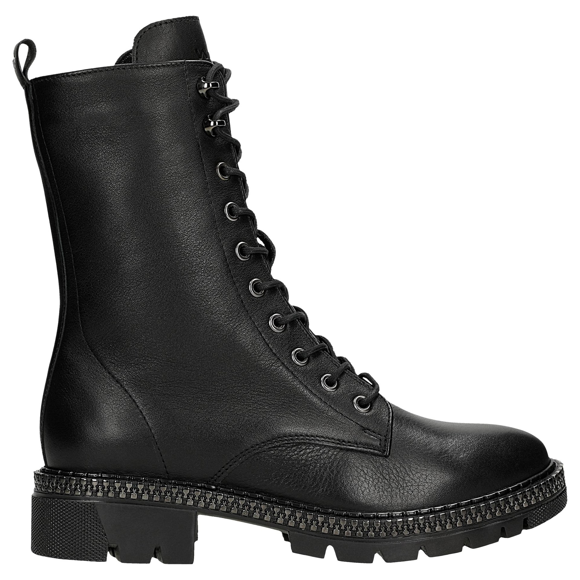 Černé zateplené dámské boty z lícové kůže, velikost vel.